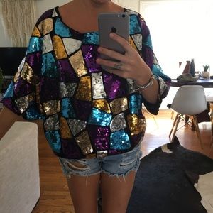 Nastygal Sequin Top